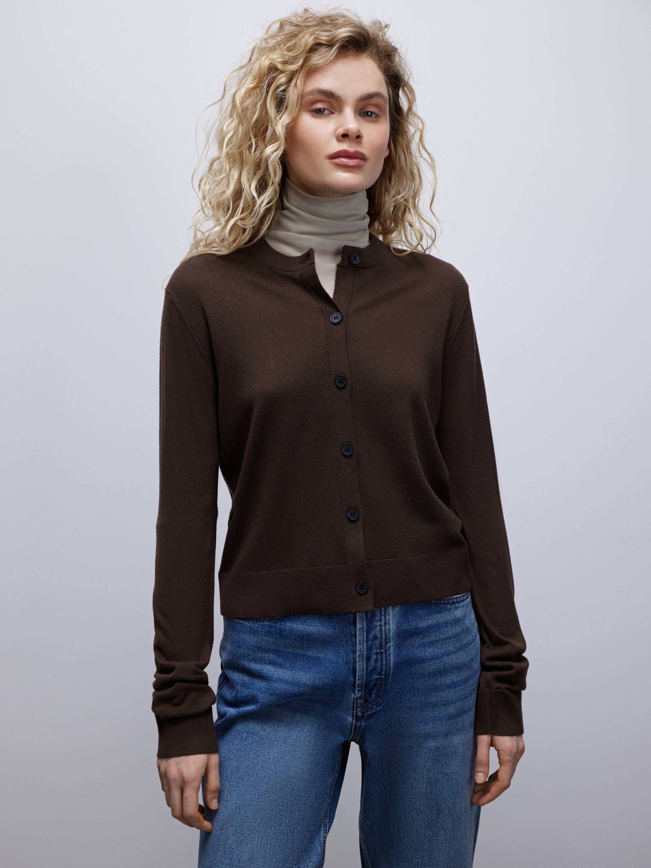 Кардиган из мягкой смесовой пряжи Кардиган из мягкой смесовой пряжи